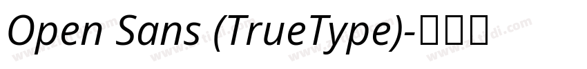 Open Sans (TrueType)字体转换